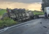 Zderzenie trzech pojazdów na DK 25